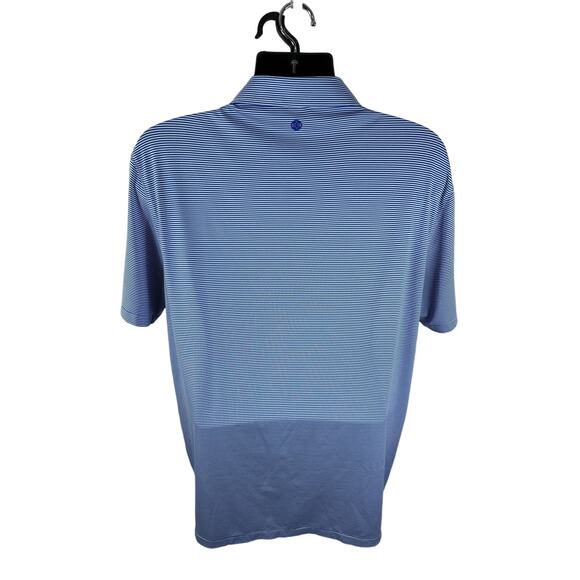 G/Fore Performance Golf Polo Striped Blue White Size XL Mens - Picture 2 of 8